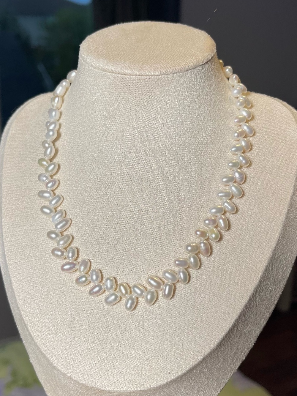 Natural Freshwater Pearl Station Necklace - Women's Jewelry